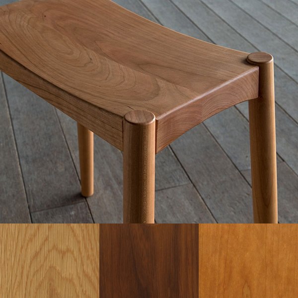 無垢材削り出しの高級スツール - 椅子の店