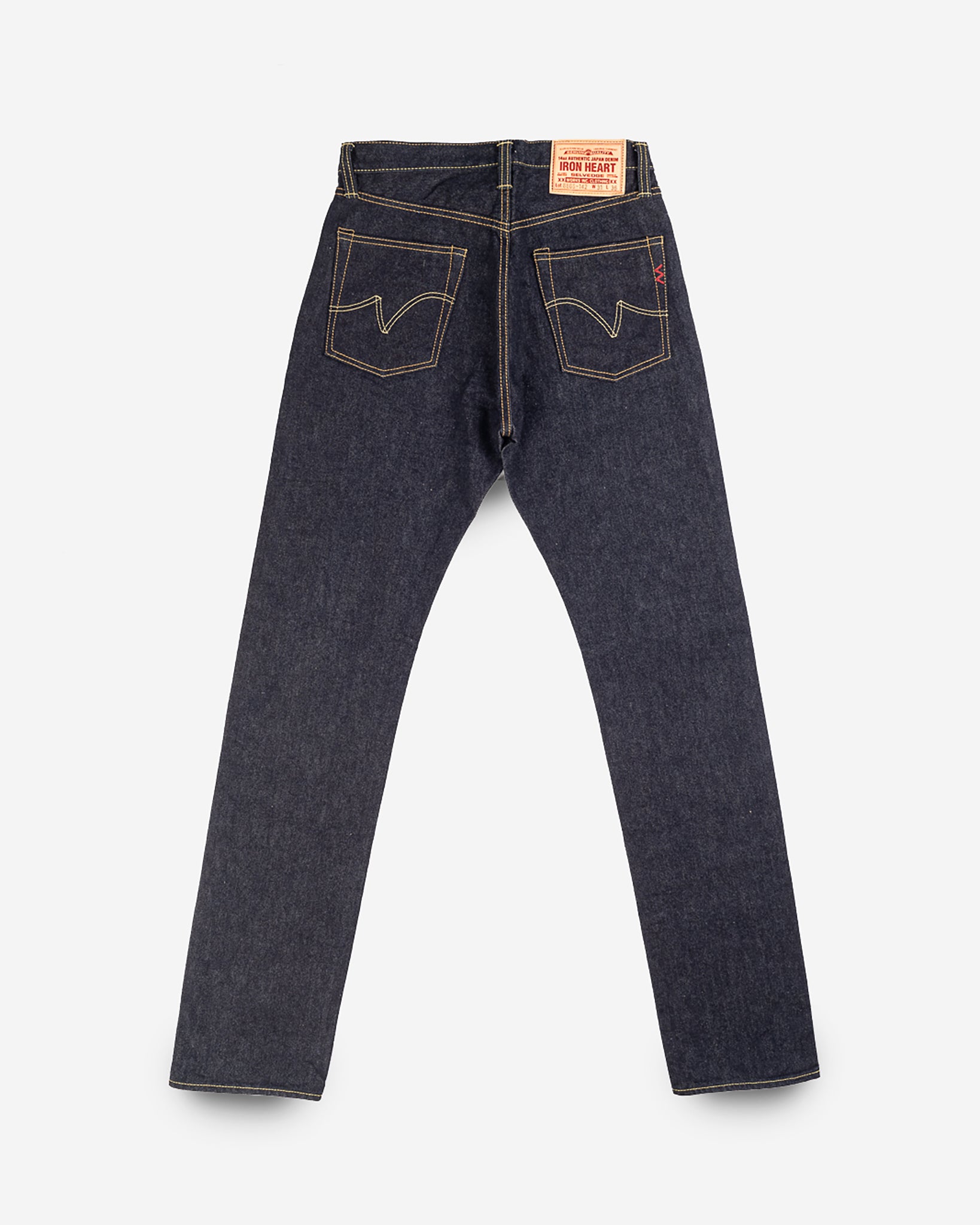 Iron Heart 14oz Selvedge Denim Medium/High Rise Tapered Cut Jeans