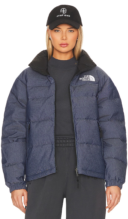 The North Face 92 Reversible Nuptse Jacket in Denim Blue & Tnf