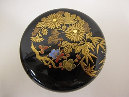 四君子花丸蒔絵大棗 清瀬一光作 鵬雲斎書付】茶道具・煎茶道具の買取