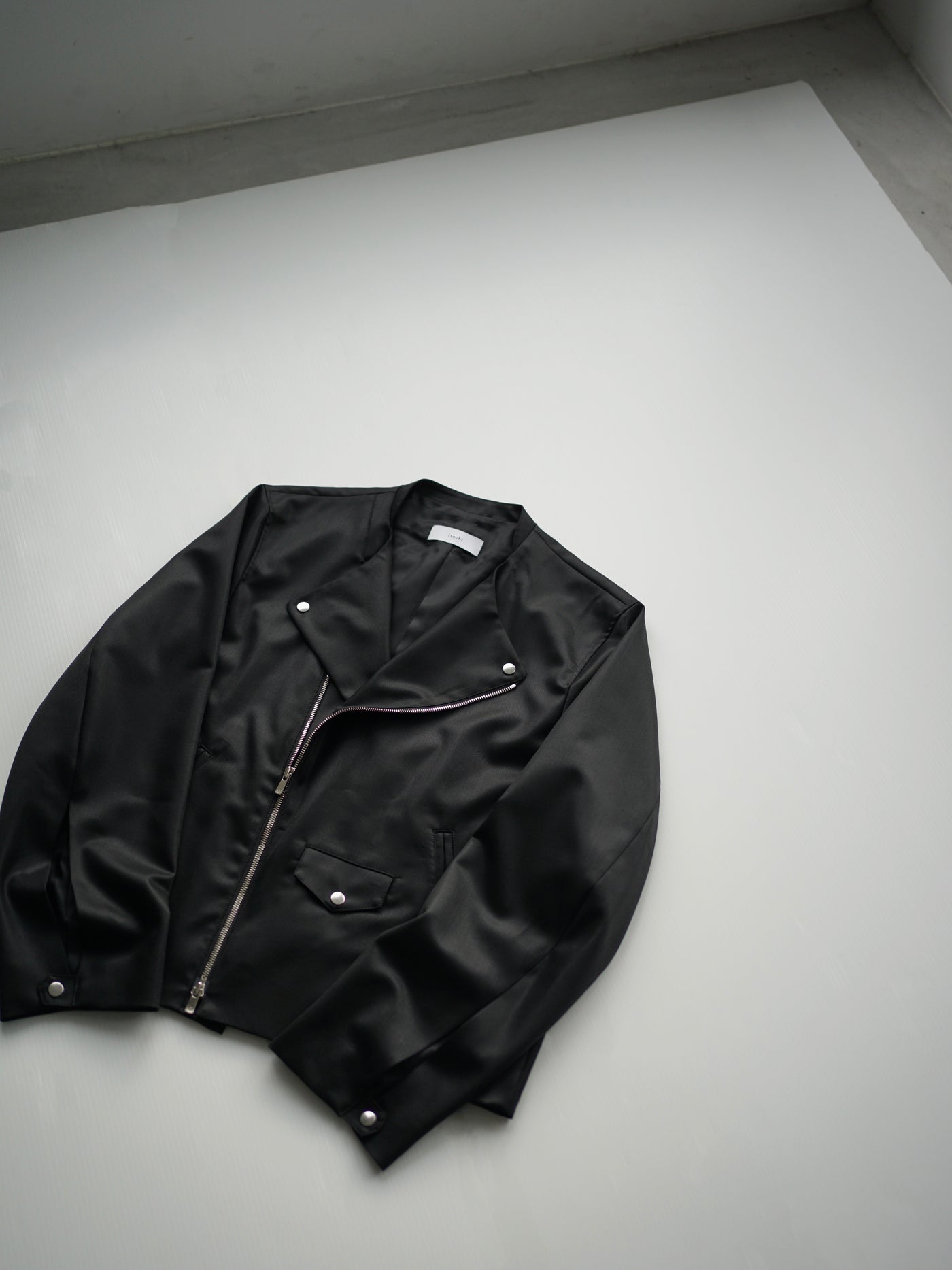 shuttle loom fabric double breasted riders jacket / size2 – itochi