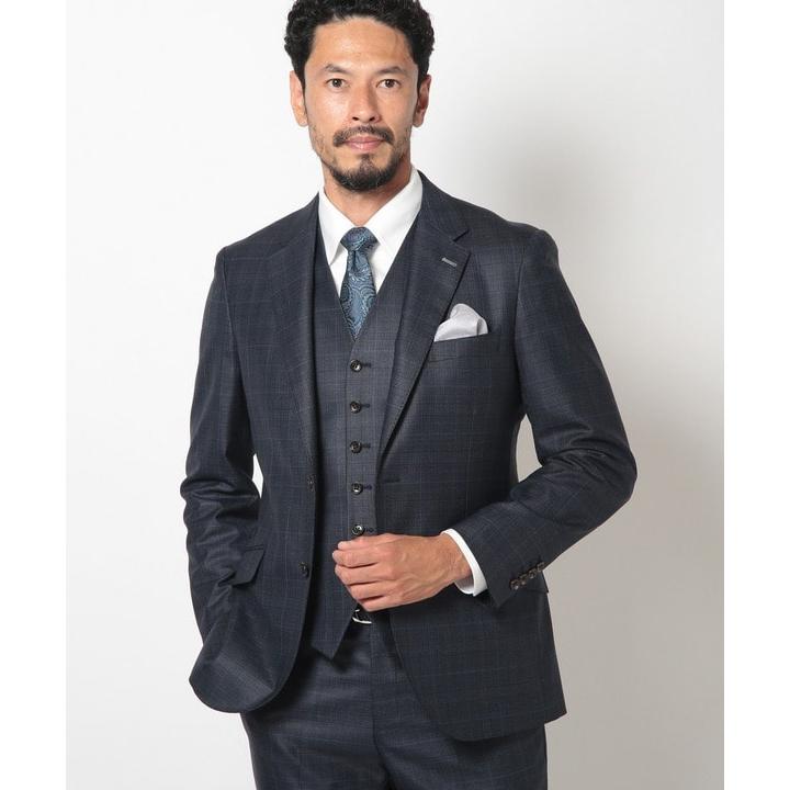 MEN'S BIGI（メンズビギ） ブライト杢グレンチェックスーツ