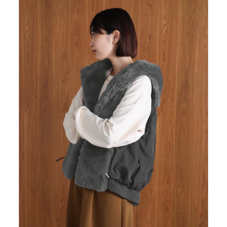 Bou Jeloud（ブージュルード） 異素材MIXダウンファーベスト