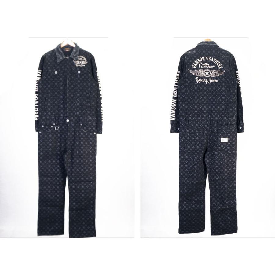 VANSON（バンソン） フライングスター刺繍 つなぎ オールインワン