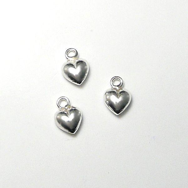 スターリング シルバー925 シルバービーズ（ハート） パーツの