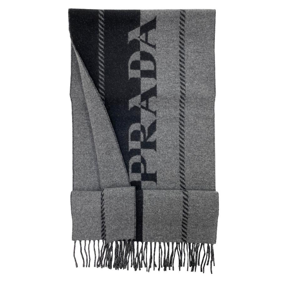 PRADA（プラダ） マフラー ジャカードロゴ入り スモール ウール