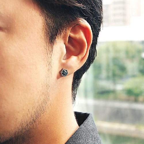 シルバーピアス メンズ ピアス ヘキサゴン 六角形 アラベスク pi0461