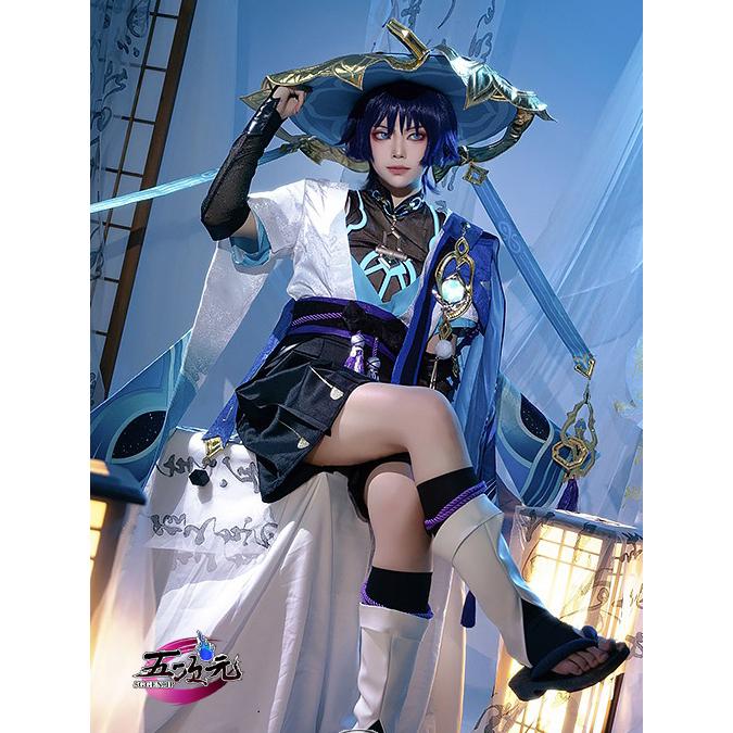 五次元 基萌 原神 コスプレ スカラマシュ放浪者 衣装 ※ウイッグ 武器