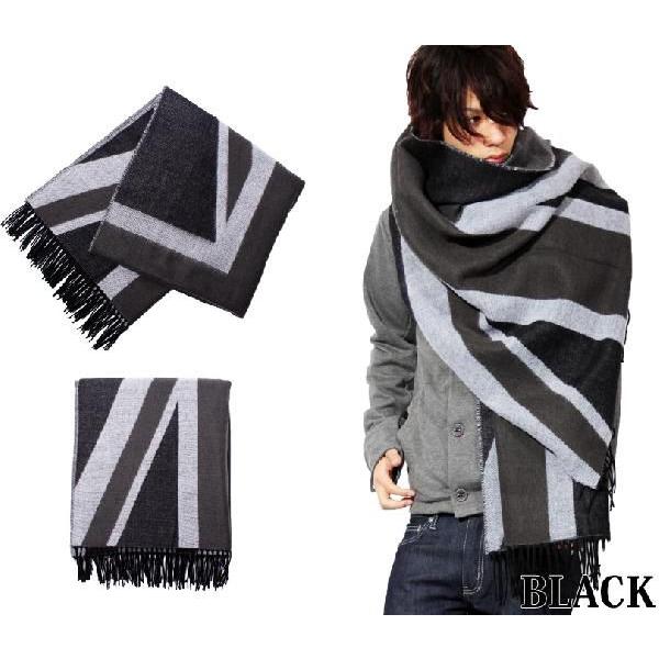 マフラー マフラ- ユニオンジャック柄マフラー メンズ ロング 大判