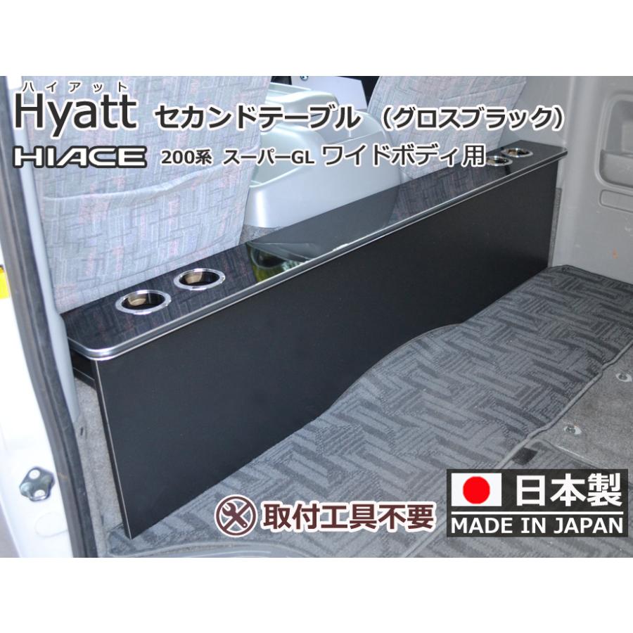 ハイエース ハイアット グロスブラック ワイドタイプ用 ハイエース200