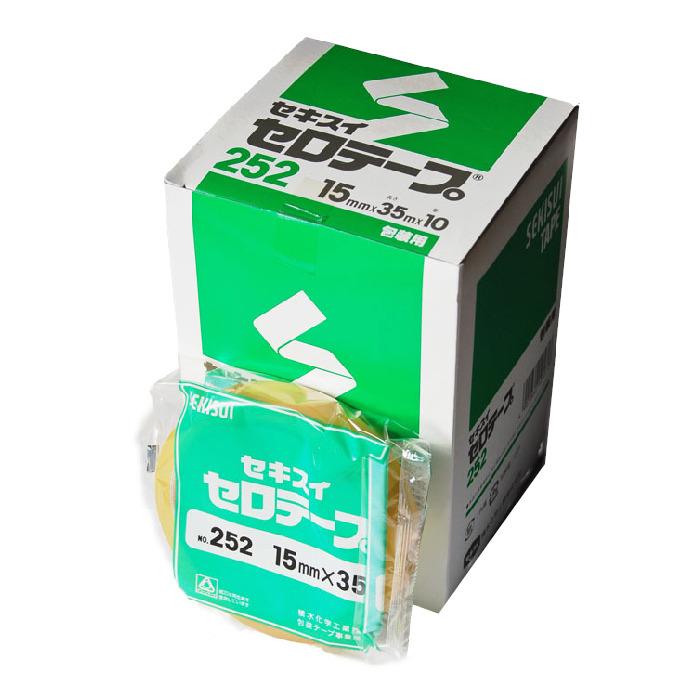 セキスイ セロテープ 252 15mmx35m 個包装タイプ 10個入り1箱