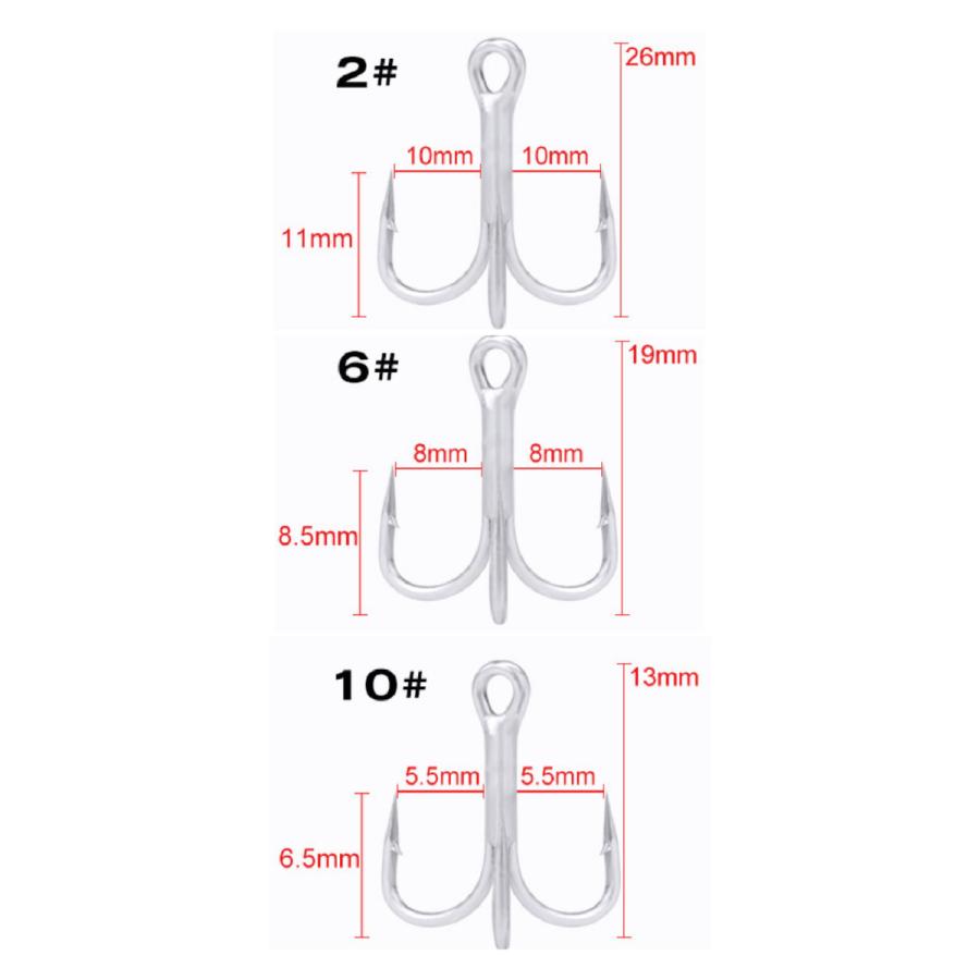 フェザーフック ブラック ティンセル 付き トレブルフック 黒 トリプル