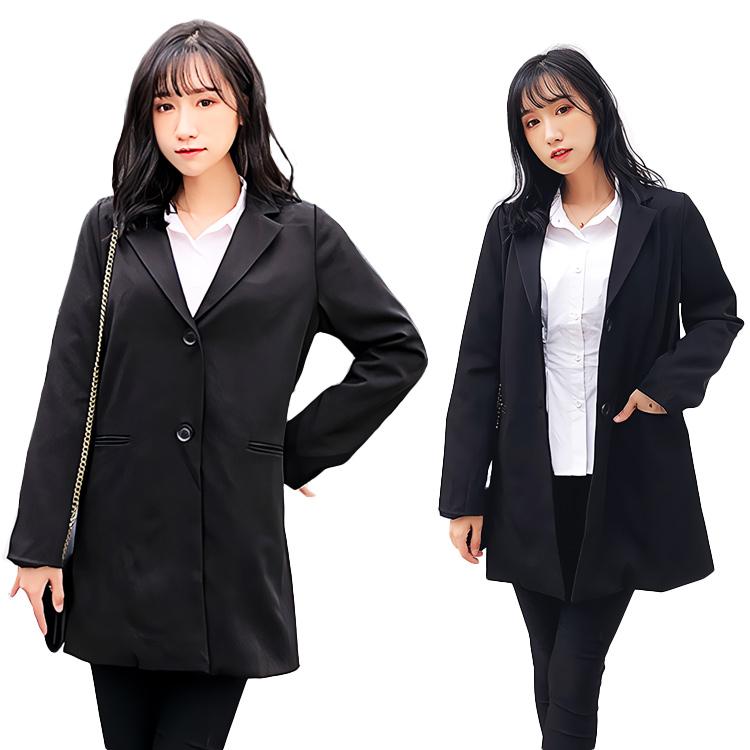 レディース テーラード ジャケット ロング丈 長袖 アウター 上着