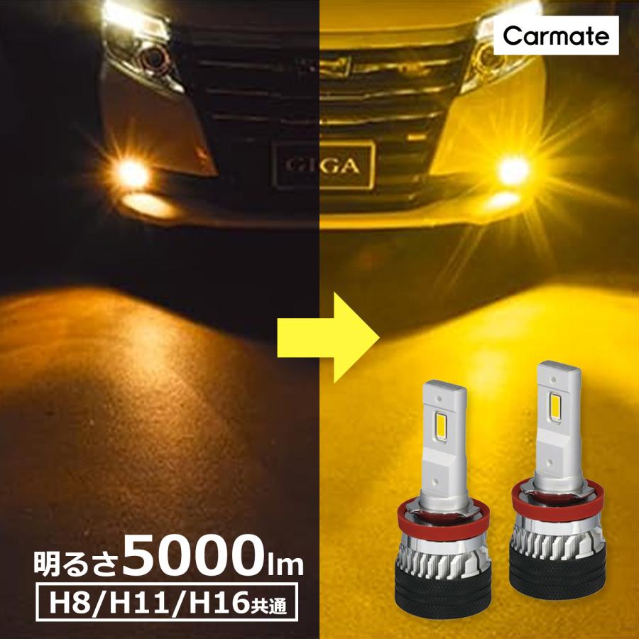 GIGA 車 LED フォグランプ イエロー光 BW5151 LEDフォグバルブ F5000S