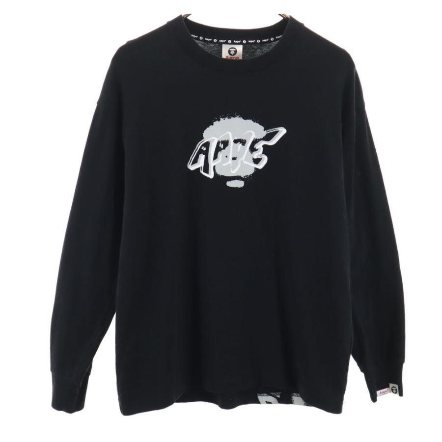 A BATHING APE（アベイシングエイプ） バックプリント 長袖 Tシャツ S