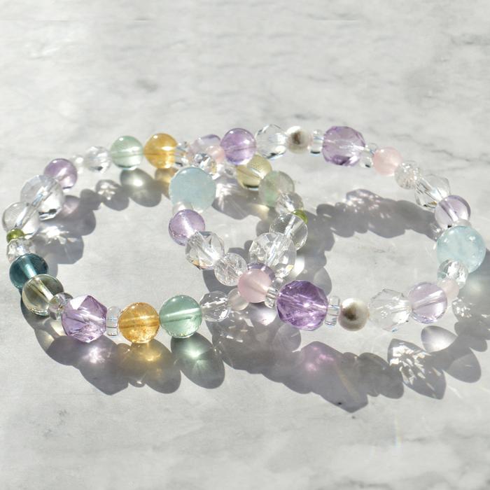 パワーストーン ブレスレット ラベンダー アメジスト 2種類から選べる