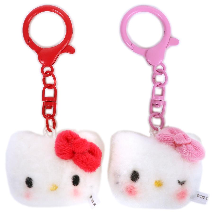 ハローキティ ミニマスコットキーホルダー 2個セット お揃いニコにこ