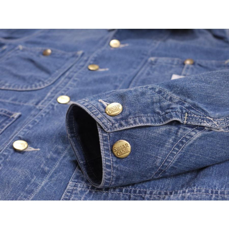 SUGAR CANE シュガーケーン 11oz ブルーデニムワークコート ユーズド