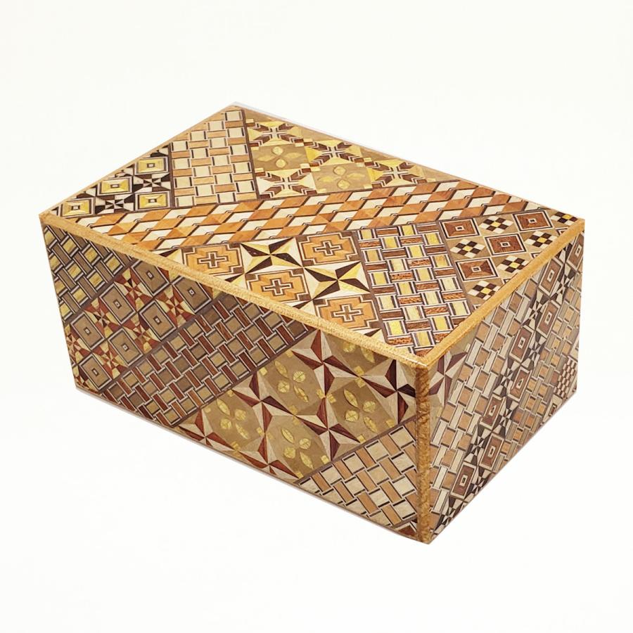 箱根寄木細工 秘密箱（からくり箱）21回仕掛け 大 5寸 : クラフトえい