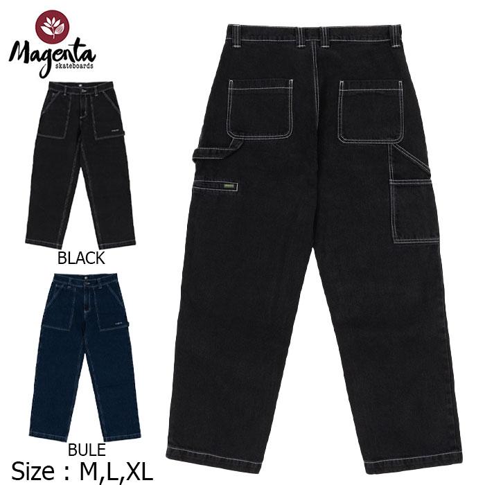 MAGENTA ATELIER DENIM PANTS BLACK BLUE マゼンタ デニム パンツ