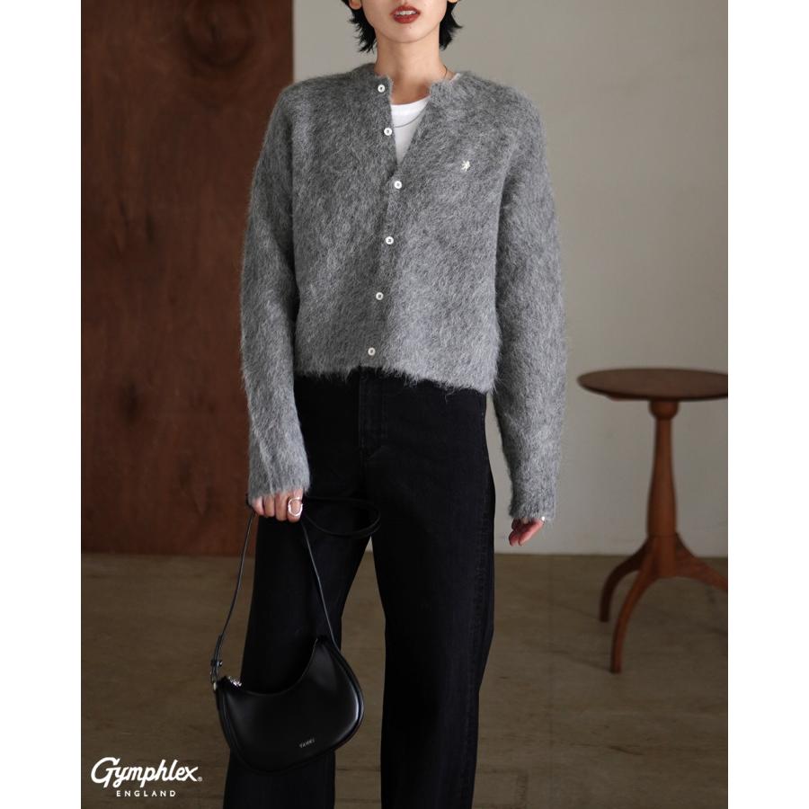 GYMPHLEX（ジムフレックス） シャギーニット ショートカーディガン GY