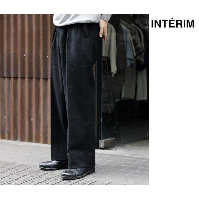 インテリム INTERIM 限定 ウールカシミヤ 2タック ストレート