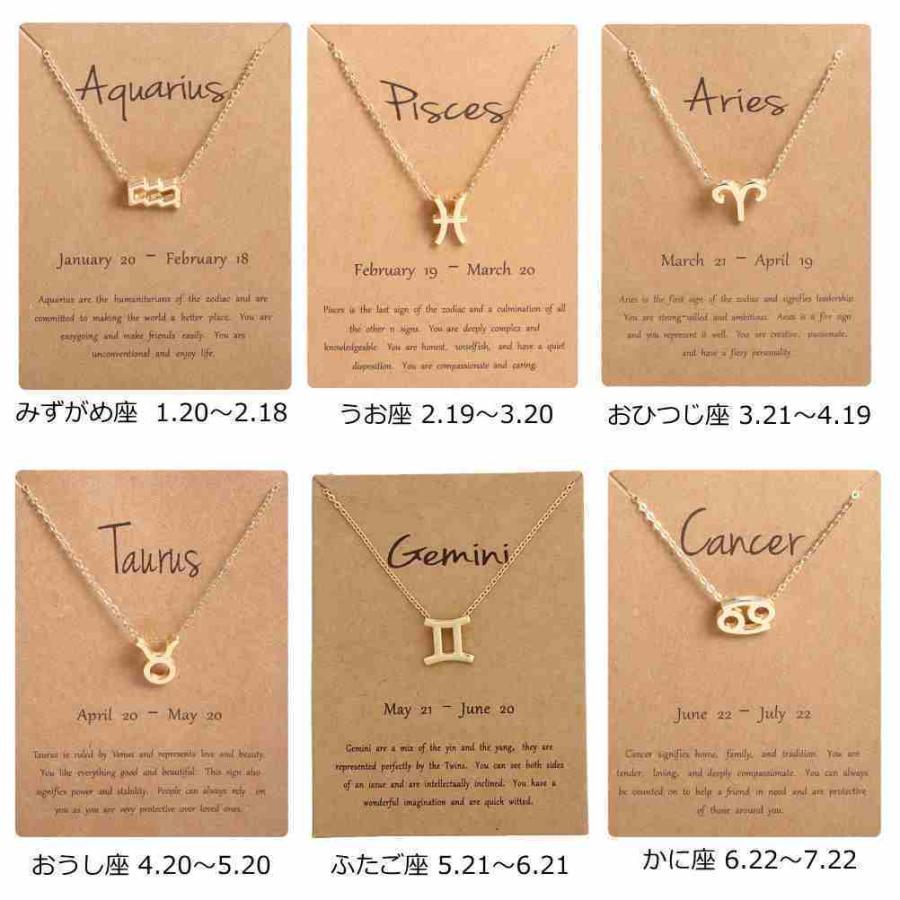 星座 ネックレス ホロスコープ ペンダント 12星座 十二星座