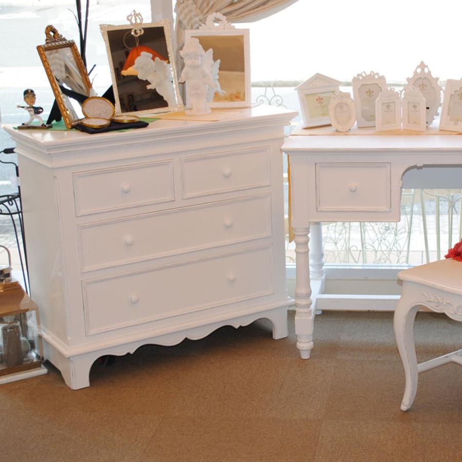 ドレッサー 白いフランス家具 サイドボード ドレッサーチェスト