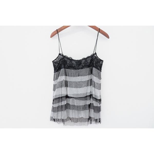 CHANEL（シャネル） #spc キャミソール 36 黒 白 シースルー メッシュ