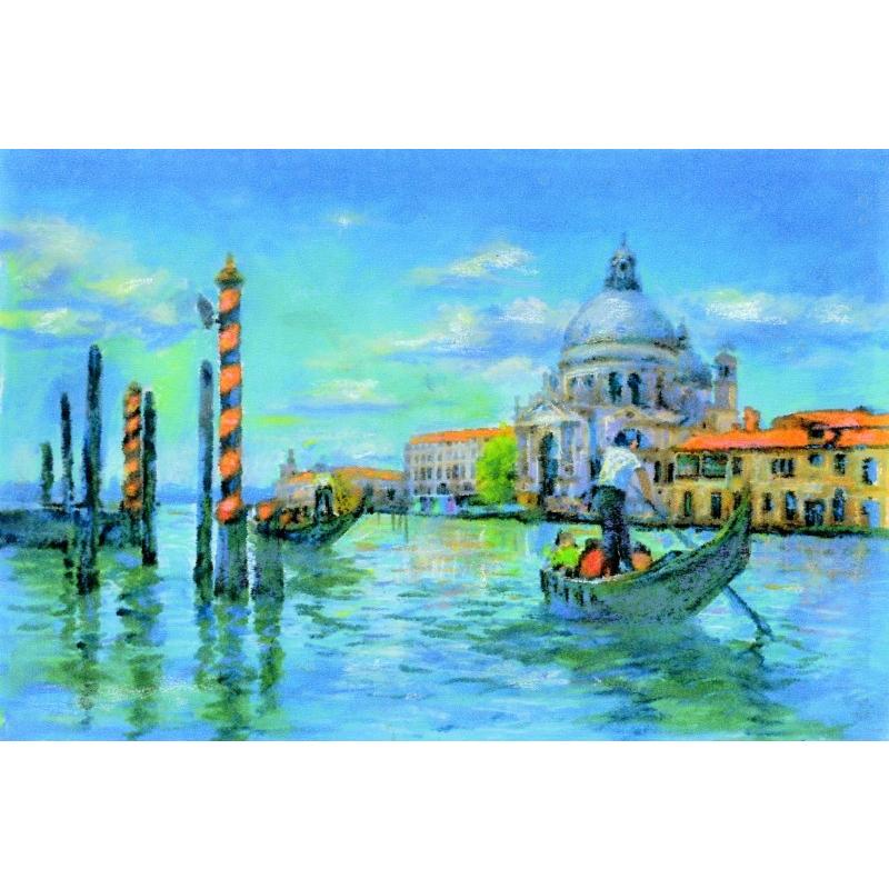 ベニス 風景画 絵画 イタリア パステル画 ジークレー 版画 石井清