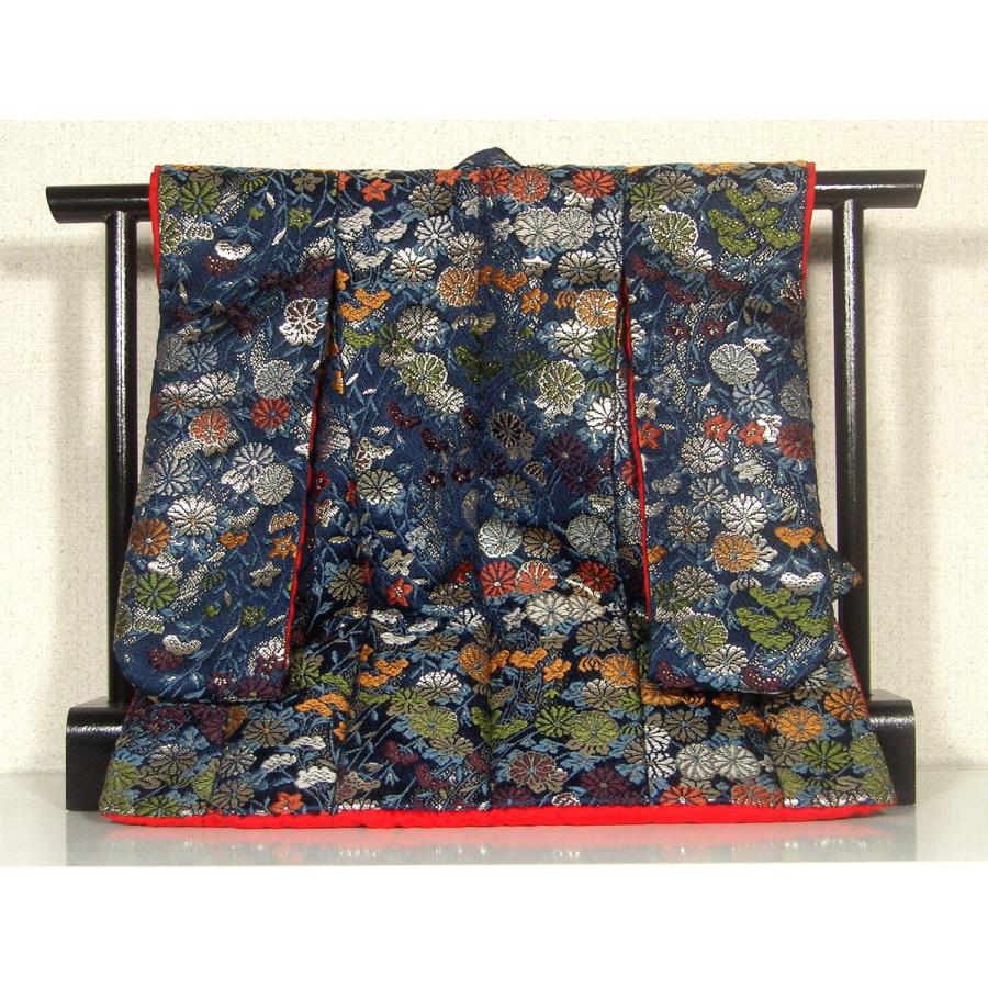 ミニチュア着物1/7金襴打掛キット 紺（高さ195mm幅277mm） : あい