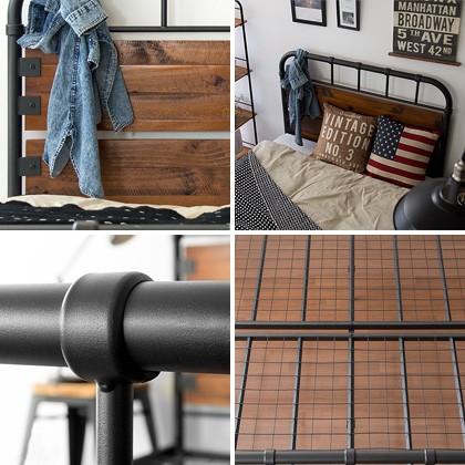 ベッドフレーム セミダブル パイプ セミダブルベッド パイプベッド