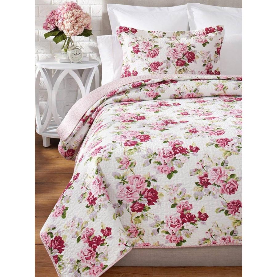 LAURA ASHLEY（ローラアシュレイ） ベッドカバー ピロカバー 3点セット