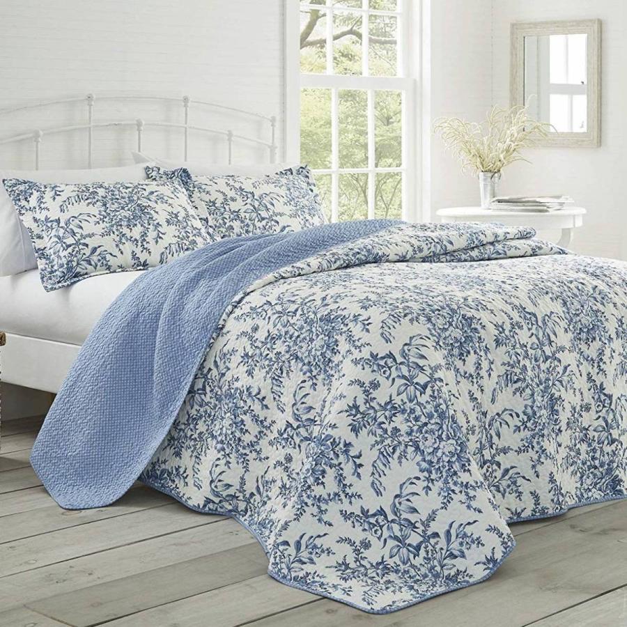 LAURA ASHLEY（ローラアシュレイ） ベッドカバー ピロカバー 3点セット