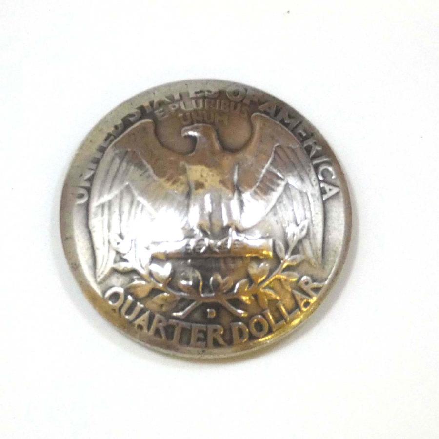 シルバー コンチョ 25セント クォーターコンチョ イーグルコンチョ