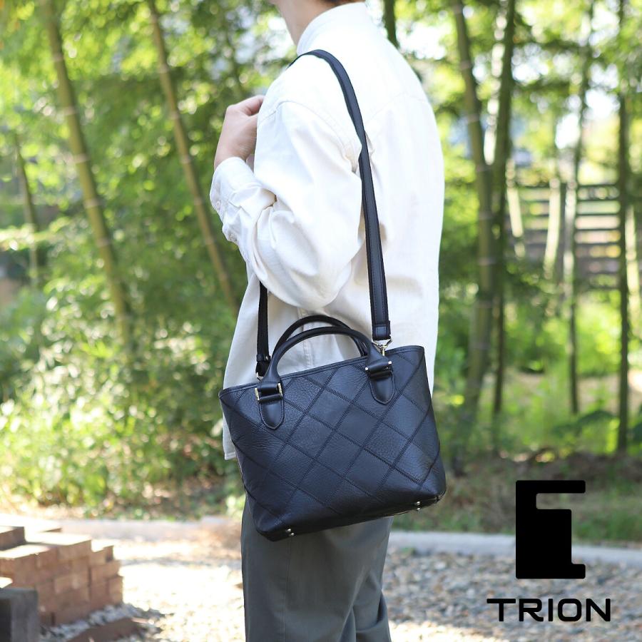 2WAYショルダー 本革 小さめ TRION トライオン ミニトートバッグ
