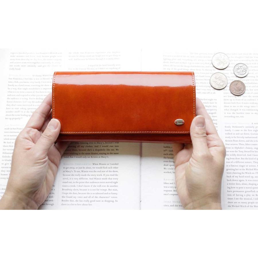 Dakota（ダコタ） 長財布 かぶせ グロッソ エナメルレザー イタリア製