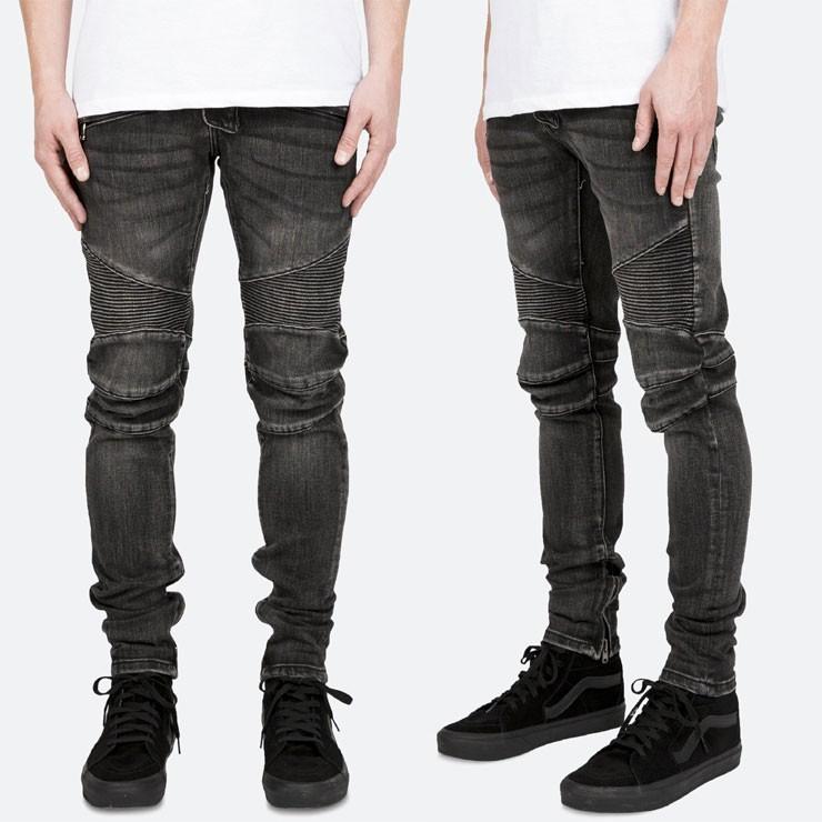 mnml（ミニマル） デニム ジーンズ スリムフィット クラッシュデニム