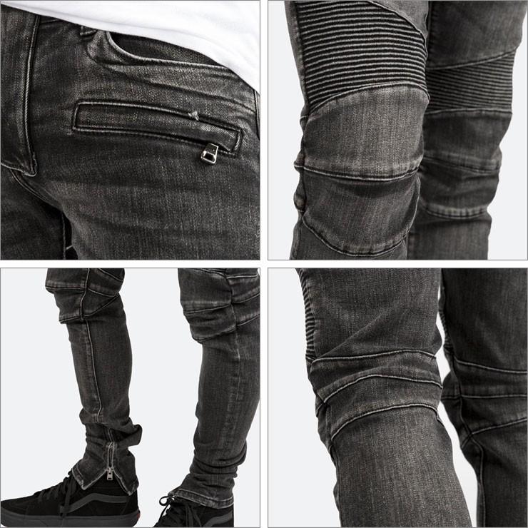 mnml（ミニマル） デニム ジーンズ スリムフィット クラッシュデニム