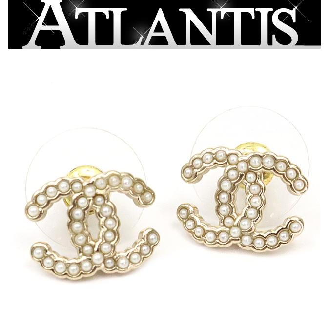 広尾店】シャネル CHANEL ココマークパールピアス B21 【17681