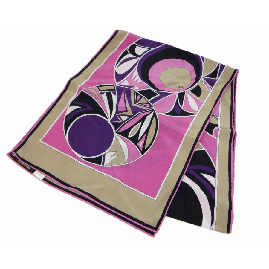EMILIO PUCCI（エミリオプッチ） シルク ストール スカーフ ピンク系