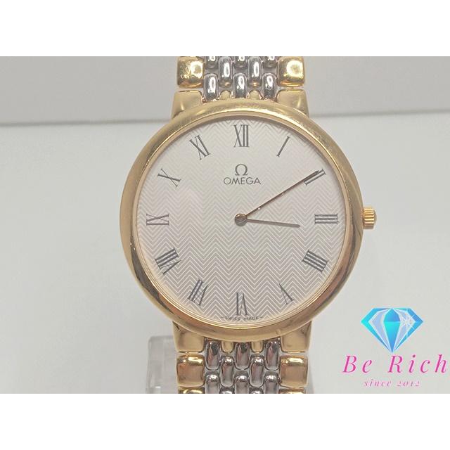 DE VILLE オメガ OMEGA デビル メンズ 腕時計 395.0875.2 アイボリー