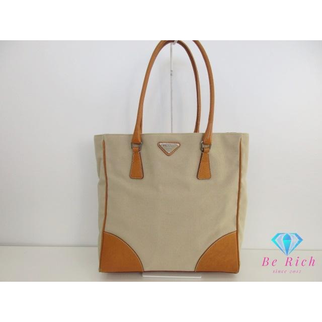 PRADA（プラダ） トートバッグ ショルダーバッグ 縦型 BR0391 ベージュ