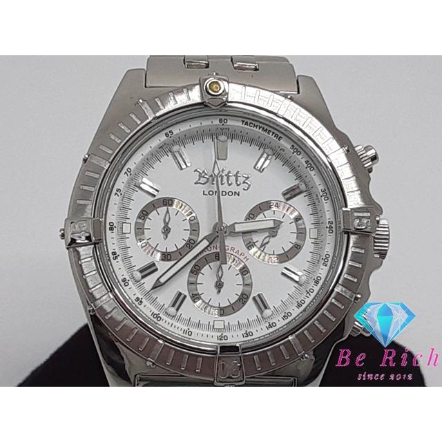 Brittz クロノグラフ メンズ 腕時計 デイト BL-W1-002 白 ホワイト