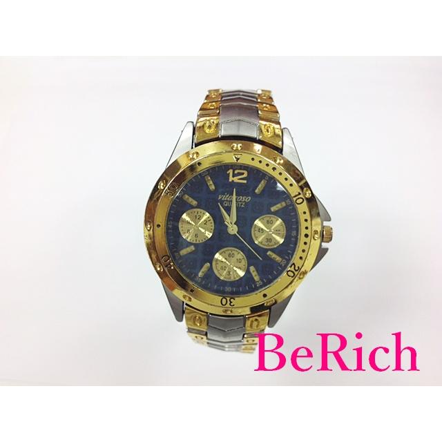 ヴィタロッソ Vitaroso メンズ 腕時計 ネイビー 文字盤 シルバー