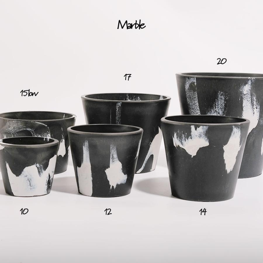 黒プラ鉢 マーブルポット 12 BLACK PLASTIC POT おしゃれ 塊根植物