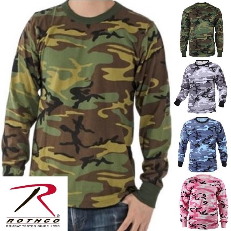 ROTHCO（ロスコ） カモフラ柄 長袖Tシャツ 4色展開 CAMO 迷彩柄