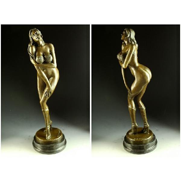 送料無料大型ブロンズ像 セクシーな裸女 Olaf Odegaard 54cm