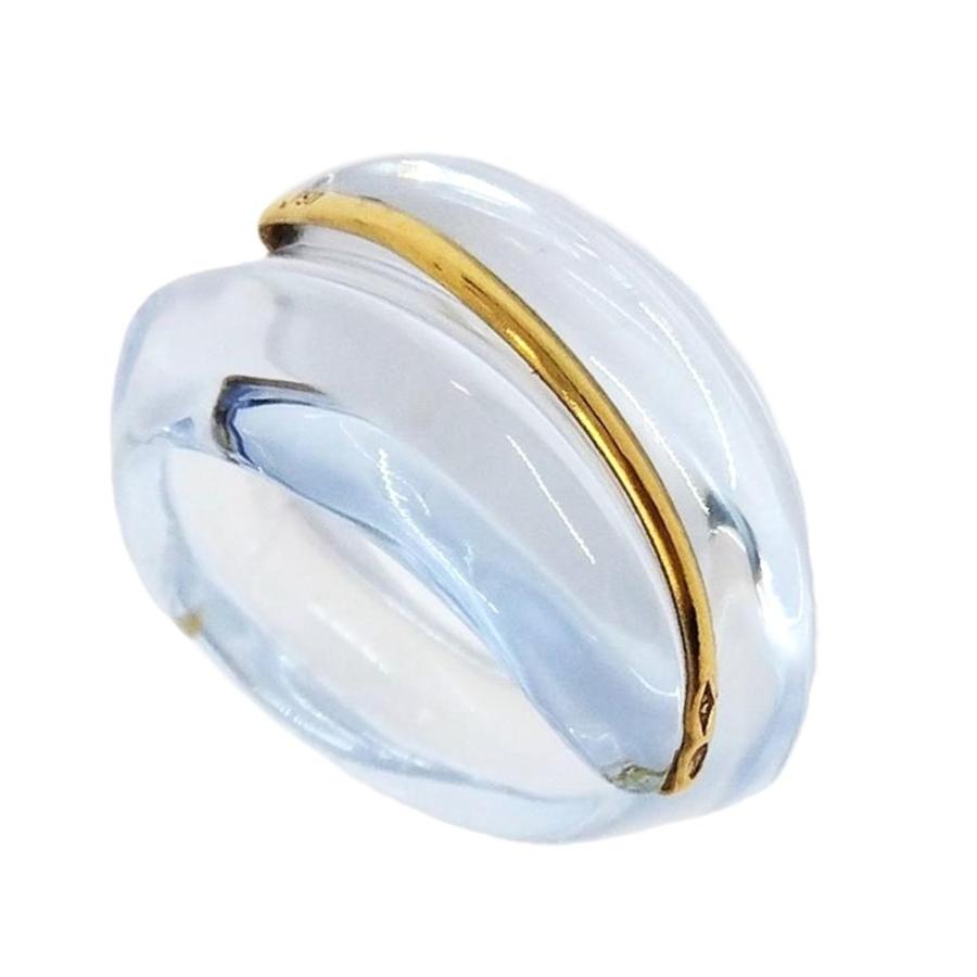 バカラ（Baccarat） コキアージュ クリアブルー 約12.5号 リング 指輪