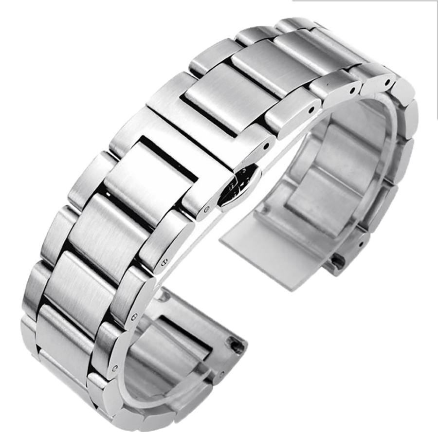 For SEIKO セイコー ステンレスベルト 時計バンド 汎用品 幅18mm/20mm